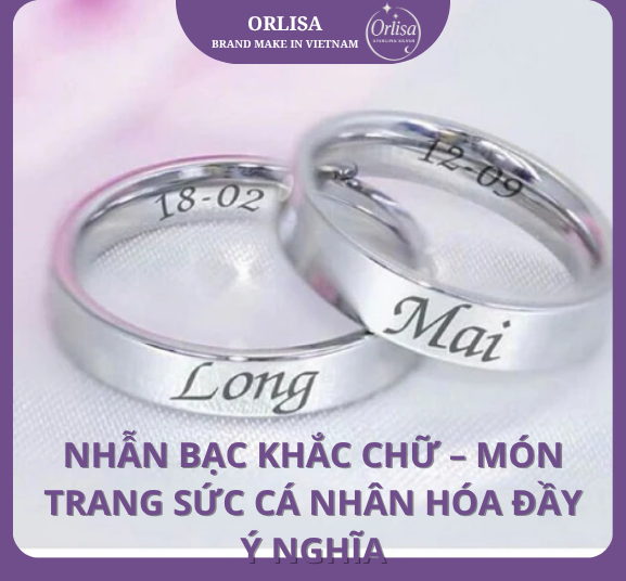 Nhẫn Bạc Khắc Chữ – Món Trang Sức Cá Nhân Hóa Đầy Ý Nghĩa